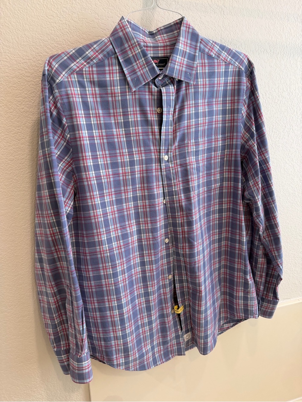 Vineyard vines Tailored Plaid Button-Down Shirt - Blue / Pink Medium
